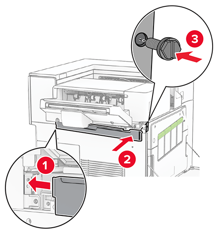 Zımba sonlandırıcıyı takma | Lexmark CS963