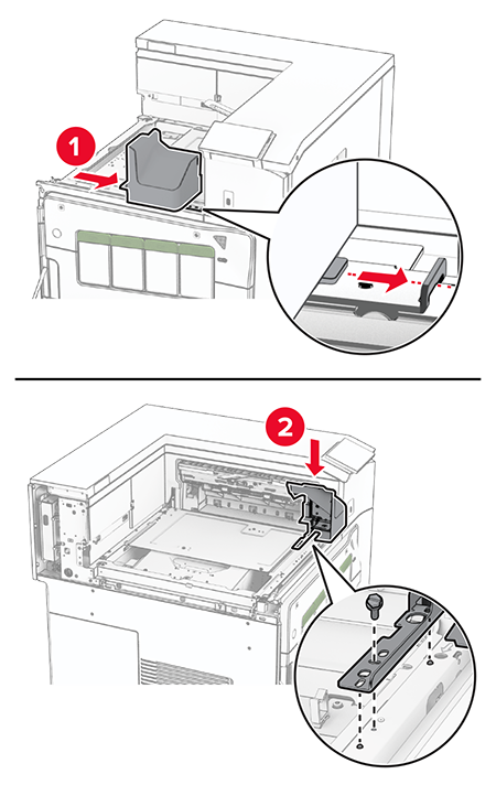 Zımba sonlandırıcıyı takma | Lexmark CS963
