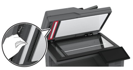 Cleaning the scanner | Lexmark XC4342