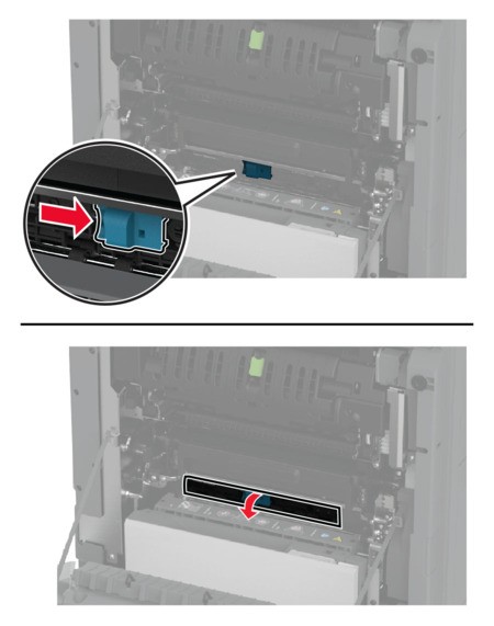 Paper jam in door A | Lexmark C4352