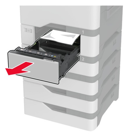 Paper jam in trays | Lexmark CS730