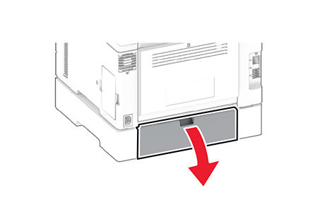 Paper jam in the optional tray | Xerox XC2432
