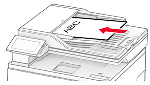 Using the automatic document feeder and scanner glass | Xerox ZC364
