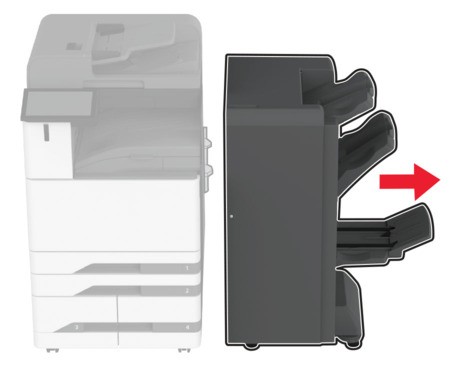 Installing the trifold/Z‑fold finisher | Lexmark CX944