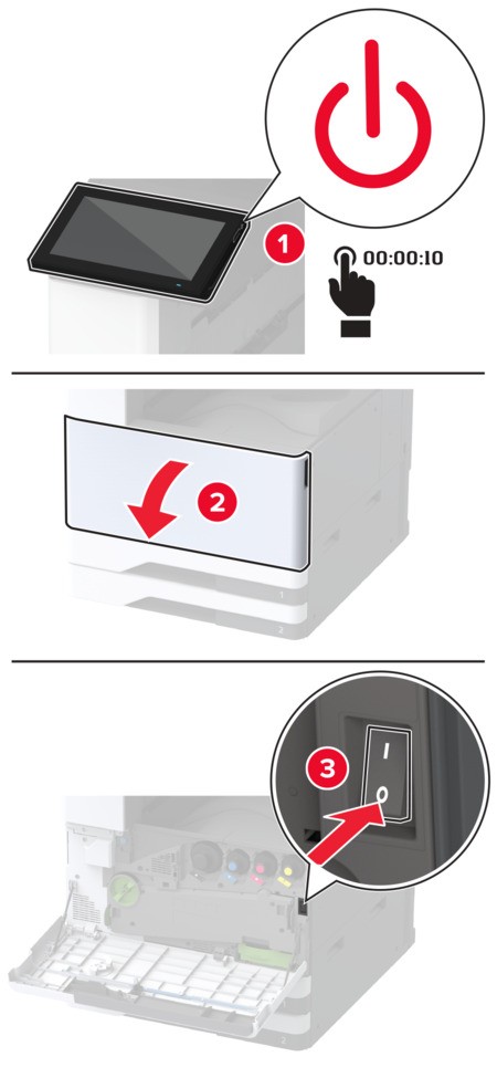 Installing the trifold/Z‑fold finisher | Lexmark CX944