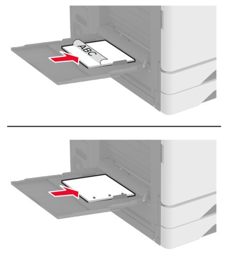 Loading the multipurpose feeder | Lexmark CX943