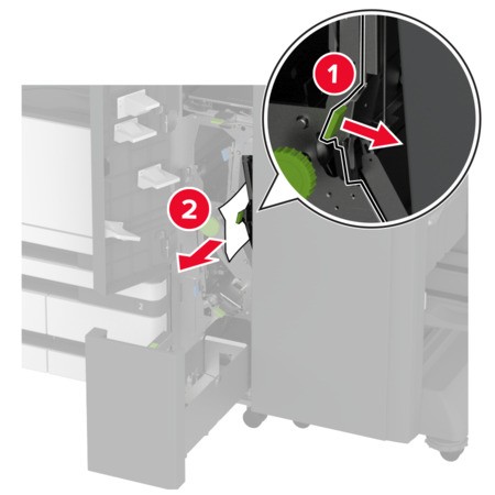 Paper jam in the trifold/Z‑fold finisher | Lexmark CX943