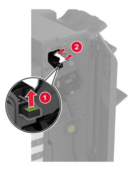 Paper jam in the booklet finisher | Lexmark CX943