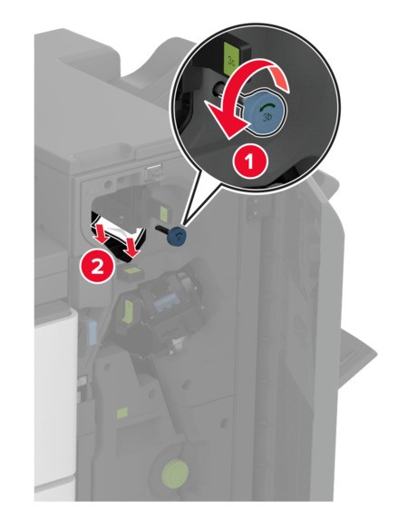 Paper jam in the booklet finisher | Lexmark CX943