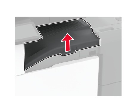 Emptying the hole punch box | Lexmark XC9445