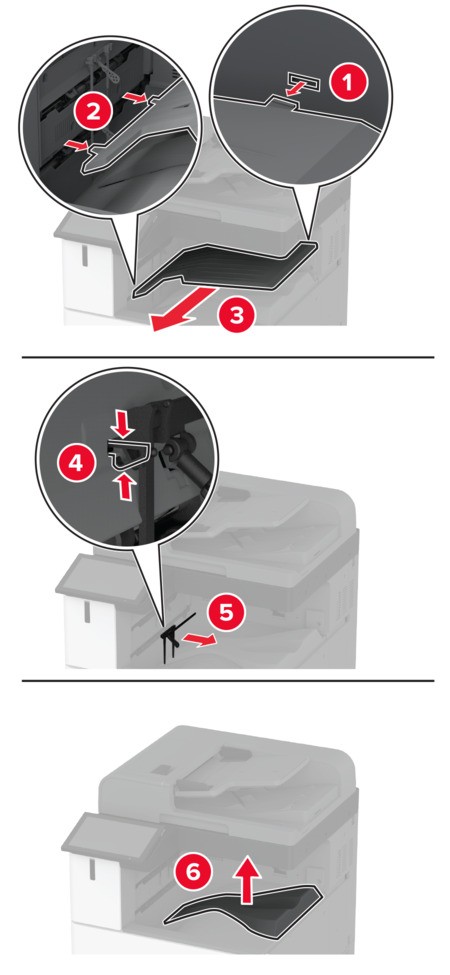 Installing the staple finisher | Lexmark CX943