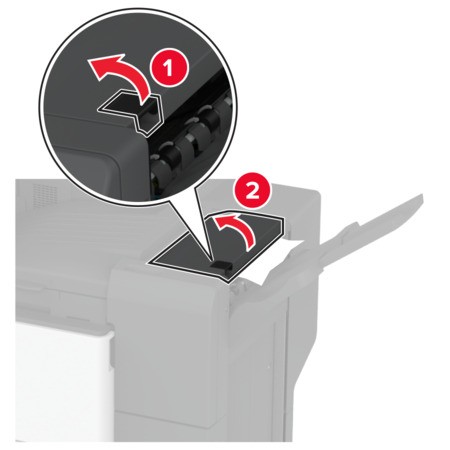 Zımba, delgeç tutucuda kağıt sıkışması | Lexmark CX943