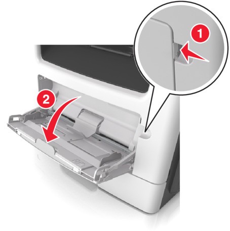 Çok amaçlı besleyiciye yükleme | Lexmark MX310
