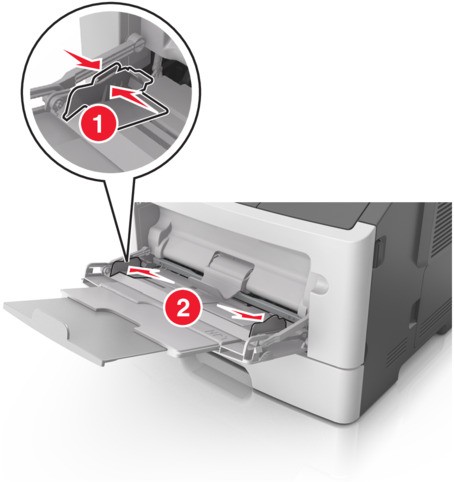 Loading the multipurpose feeder | Lexmark MS312