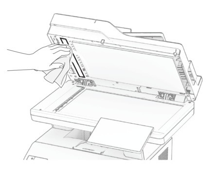 Cleaning the scanner | Lexmark XM3350