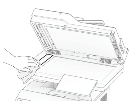 Cleaning the scanner | Lexmark XM3350