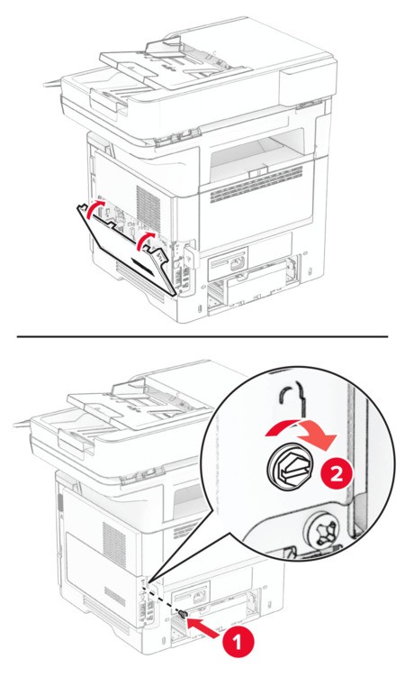 Installing the intelligent storage drive | Lexmark MX632