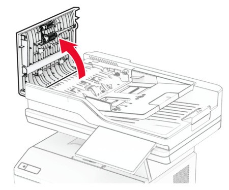 Paper jam in the automatic document feeder | Lexmark XM3346