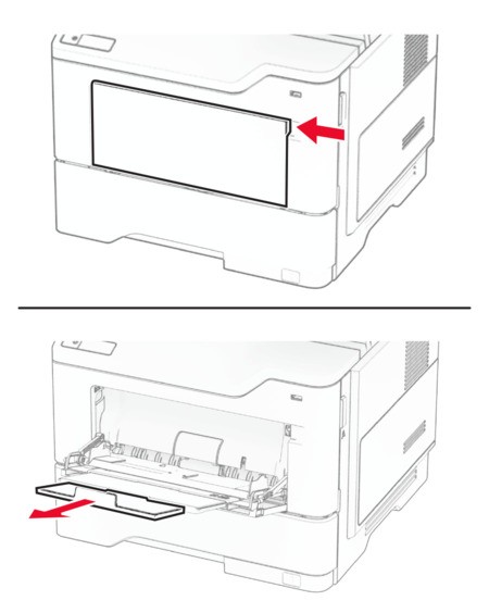 Loading the multipurpose feeder | Lexmark XM3350