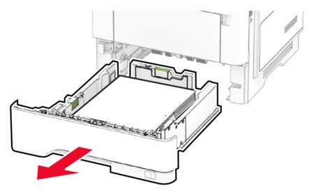 Paper jam in the duplex unit | Lexmark XM3350