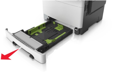 Carregamento da bandeja para 250 folhas | Lexmark CX310