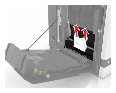 Paper jam in door B | Lexmark XC8155