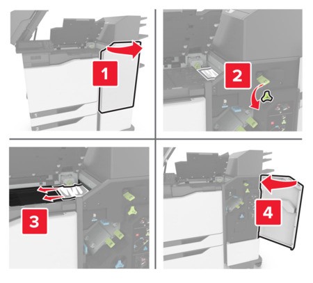 Paper jam in door K | Lexmark XC8163
