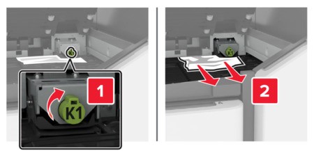Paper jam in door K | Lexmark XC8163