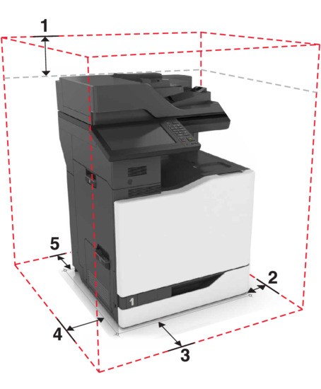 Selecting a location for the printer