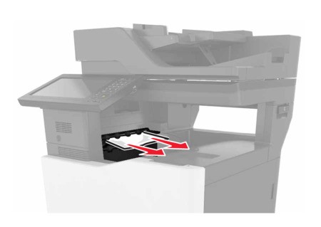 Paper jam in the standard bin | Lexmark XC8160
