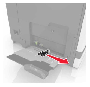 Loading the multipurpose feeder | Lexmark CX820