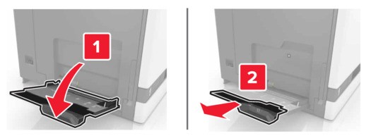 Loading the multipurpose feeder | Lexmark XC6152