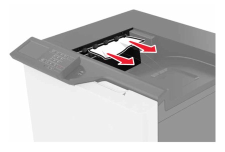 Paper jam in the standard bin | Lexmark CS820