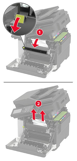 Paper jam in the standard bin | Lexmark CX522