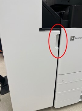 45x.xx error codes due to paper jams in the finisher | Lexmark XC8355