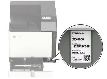 Lexmark Serial/no Modell- und Seriennummer