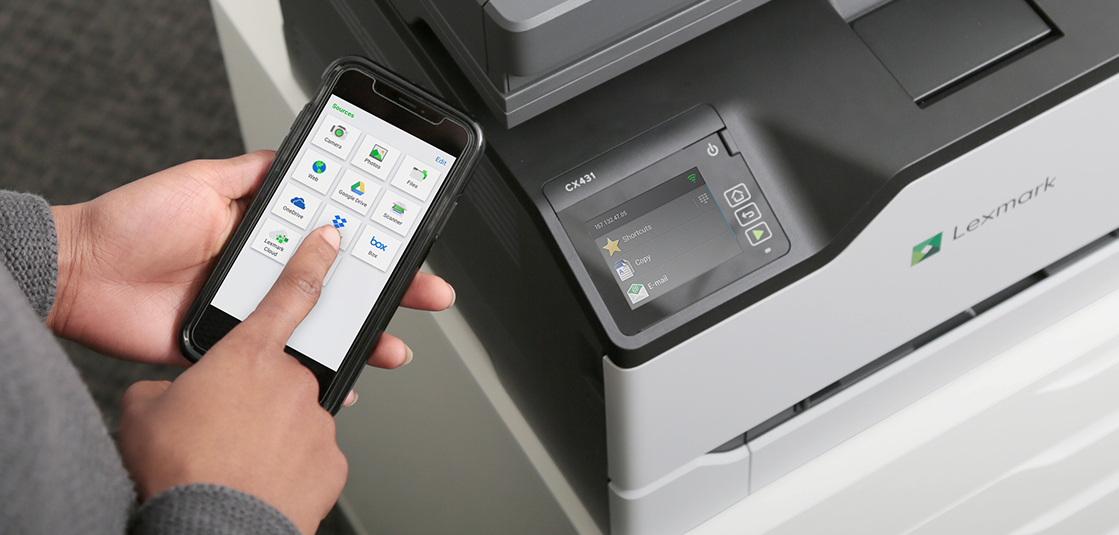mobile apps being used with printer